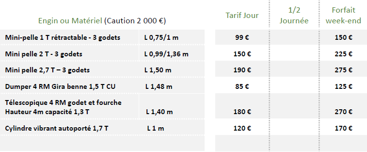 Tarifs 2024_Engins et matériel AVM Vigneux de Bretagne (44)
