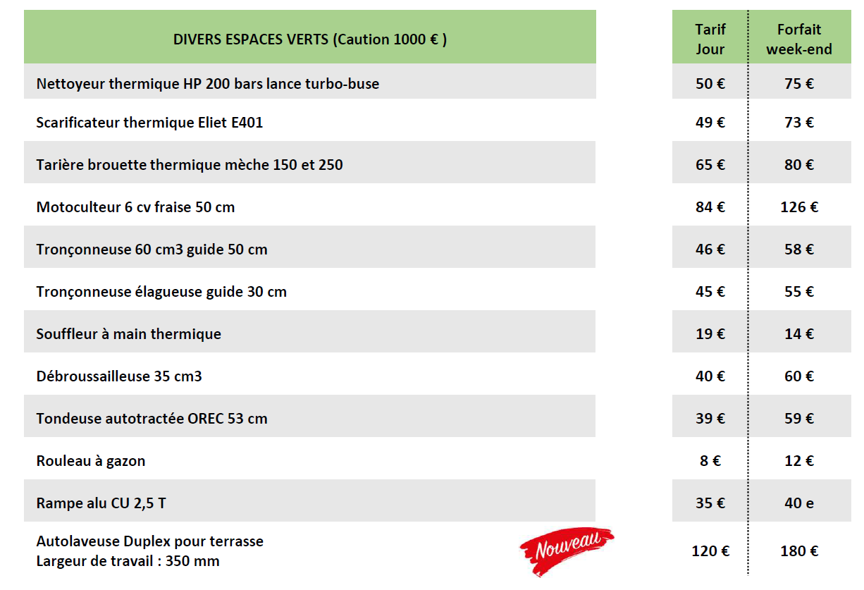 Matériel divers Espaces Verts_AVM BTP
